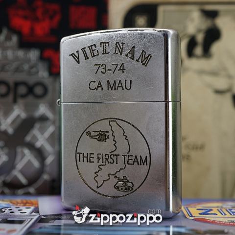 Bật lửa zippo chiến tranh việt nam đời sô (Cà Mau 73-74)