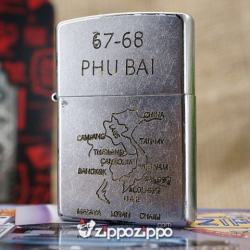 Bật lửa zippo chiến tranh việt nam đời sô (Phu Bai 67-68) - Mã SP: ZPC1504