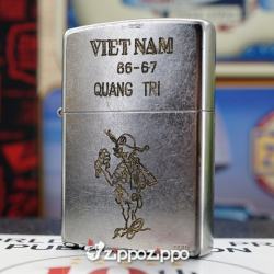 Bật lửa zippo chiến tranh việt nam đời sô ( Quảng Trị 66-67 ) - Mã SP: ZPC1506