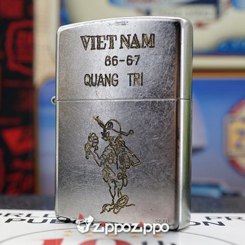 Bật lửa zippo chiến tranh việt nam đời sô ( Quảng Trị 66-67 )