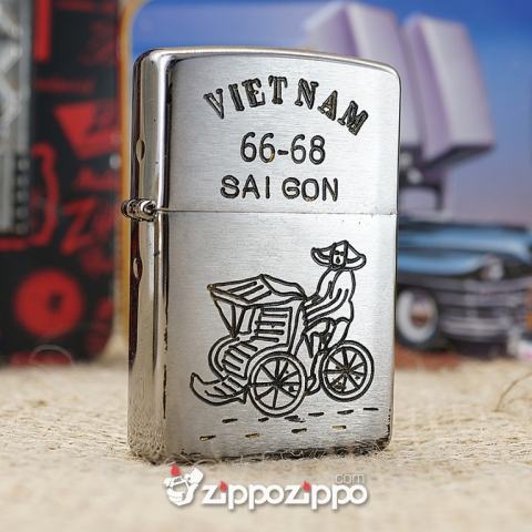 Bật lửa zippo chiến tranh việt nam đời sô ( Sài Gòn)