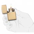 Bật Lửa Zippo Vàng Bóng Vỏ Dầy 169 - Zippo Armor High Polished Brass SKU 169