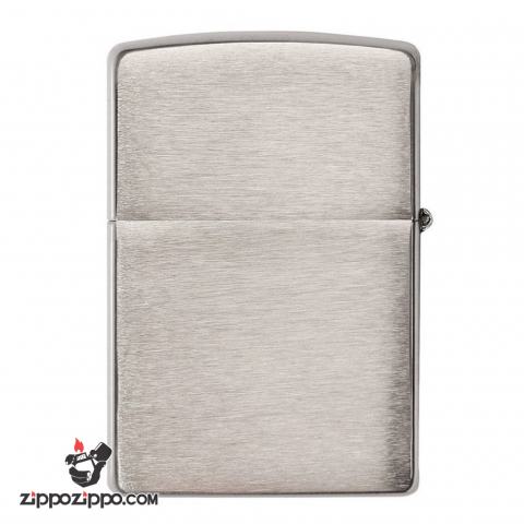 Bật Lửa Zippo Vỏ Dày Đồng Mạ Chrome Xước Ngang - SKU 162 – Zippo Armor Brushed Chrome