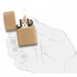 Bật Lửa Zippo Vỏ Dày Đồng Vàng Vân Xước Ngang - SKU 168 – Zippo Armor Brushed Brass