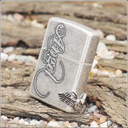 Bật lửa Zippo chính hãng bạc cổ Angel love - Mã SP: ZPC0036