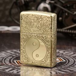 Bật Lửa Zippo Chính Hãng Bản Đồng Khắc Bát Quái - Mã SP: ZPC1717-254