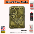 BẬT LỬA ZIPPO CHÍNH HÃNG BẢN ĐỒNG TRƠN AMOR , KHẮC 3D HÌNH CON GÀ TRỐNG