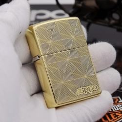 Bật Lửa Zippo Chính Hãng Chất Liêu Đồng Vân Kẻ Khắc Logo ZP bản Armor - Mã SP: ZPC1712-169