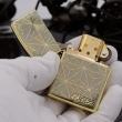 Bật Lửa Zippo Chính Hãng Chất Liêu Đồng Vân Kẻ Khắc Logo ZP