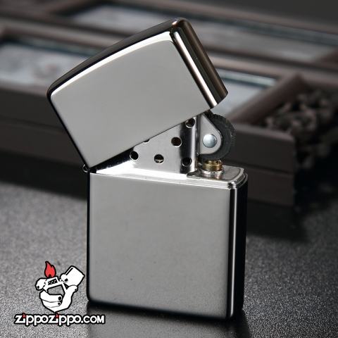 Bật Lửa Zippo Phủ Bóng Màu Xám Khói - SKU 150 – Zippo Black Ice
