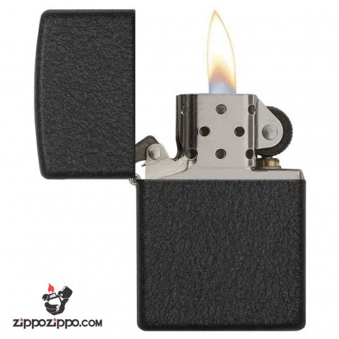 Bật Lửa Zippo Sơn Màu đen Nhám Gân - SKU 236 – Zippo Black Crackle