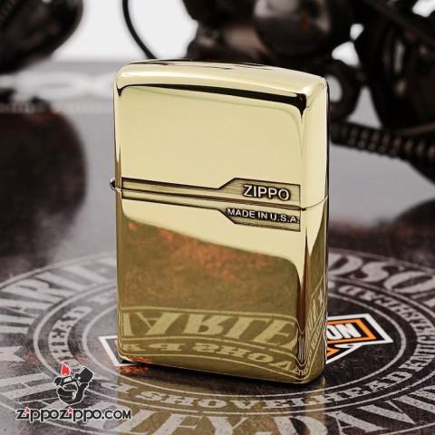 Bật lửa Zippo chính hãng đồng bóng bản Armor thiết kế cổ điển