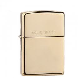 Bật Lửa Zippo Đồng Vàng Trơn Bóng Khắc Solid Brass - SKU 254 – Zippo High Polish Brass Engraved