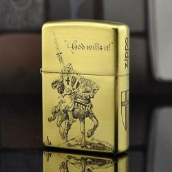 Bật lửa Zippo chính hãng đồng khắc Crusades - Mã SP: ZPC0264