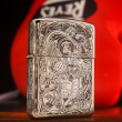 Bật lửa Zippo chính hãng đồng khắc hình kỳ lân bản chrome phổ màu Armor