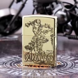 Bật lửa Zippo chính hãng đồng khắc người sắt vỏ mỏng - Mã SP: ZPC2445-250