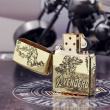 Bật lửa Zippo chính hãng đồng khắc người sắt vỏ mỏng