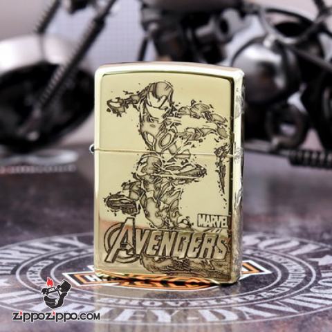 Bật lửa Zippo chính hãng đồng khắc người sắt