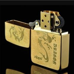 Bật lửa Zippo chính hãng đồng khắc rồng mẫu 007 - Mã SP: ZPC0245