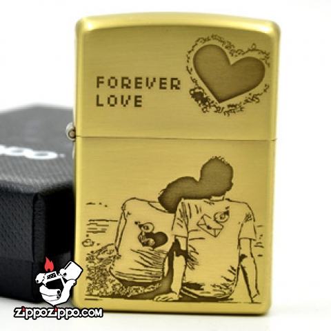 Bật lửa Zippo chính hãng đồng Love Forever