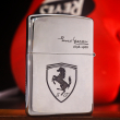 Bật lửa Zippo chĩnh hãng động mạ chrome phổ màu khắc Ferrari
