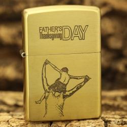 Bật lửa Zippo chính hãng đồng nhẹ khắc ngày của bố vô cùng ý nghĩa - Mã SP: ZPC0072