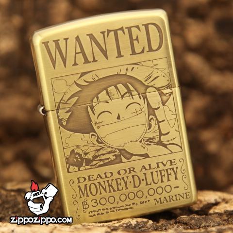 Bật lửa Zippo chính hãng đồng nhẹ phiên bản Luffy One Piece