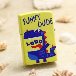 Bật Lửa Zippo Chính Hãng In Màu Chú Khủng Long Ngỗ Nghĩnh Funny Dudu - Mã SP: ZPC3067