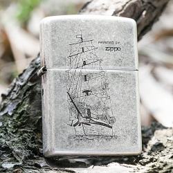 Bật lửa Zippo chính hãng khắc bình chiếc thuyền - Mã SP: ZPC0353