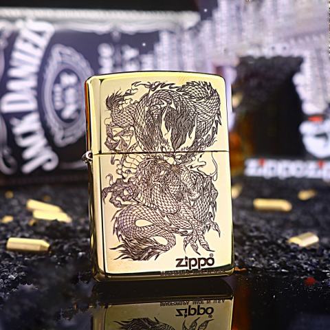 Bật Lửa Zippo Chính Hãng Khắc Hình Thiên Long
