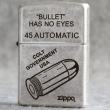 Bật Lửa Zippo Chính Hãng Khắc Viên Đạn Mạ Antique Silver