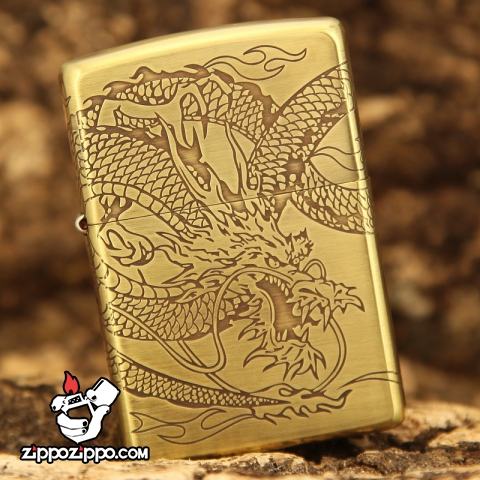 Bật lửa Zippo chính hãng khắc rồng quấn quanh dũng mãnh