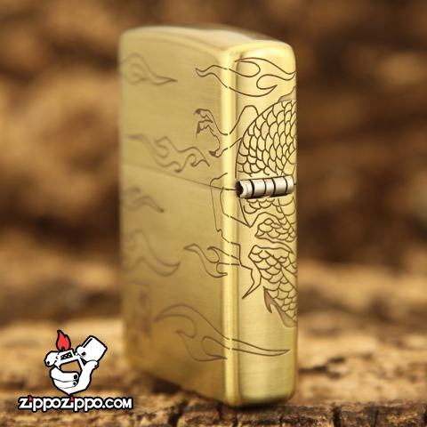 Bật lửa Zippo chính hãng khắc rồng quấn quanh dũng mãnh
