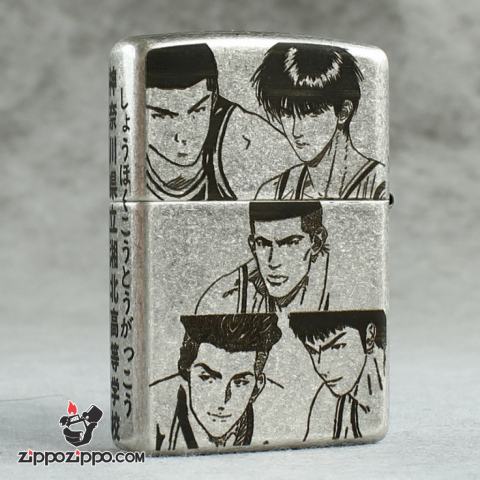 Bật lửa Zippo Chính Hãng Khắc SLAMDUNK Mạ Antique Silver