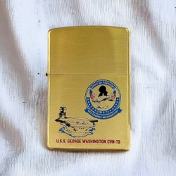 BẬT LỬA Zippo CHÍNH HÃNG KHẮC tàu chiến U.S.S GEORGE WASHINGTON CVN-73 - Mã SP: ZPC4053-204