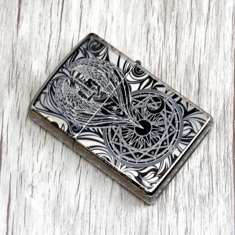 Bật Lửa Zippo Chính Hãng Khắc Thiên Thần Đen Bóng