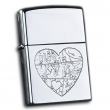 Bật lửa zippo chính hãng khắc trái tim Love