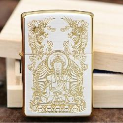 Bật lửa zippo chính hãng mạ vàng đức phật Thích Ca Mâu Ni Ver 1 - Mã SP: ZPC0295