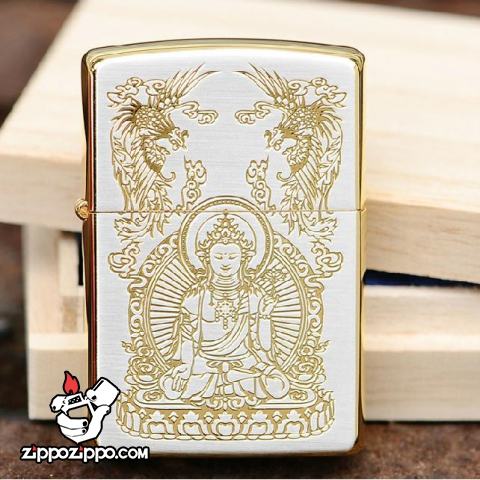 Bật lửa zippo chính hãng mạ vàng đức phật Thích Ca Mâu Ni Ver 1