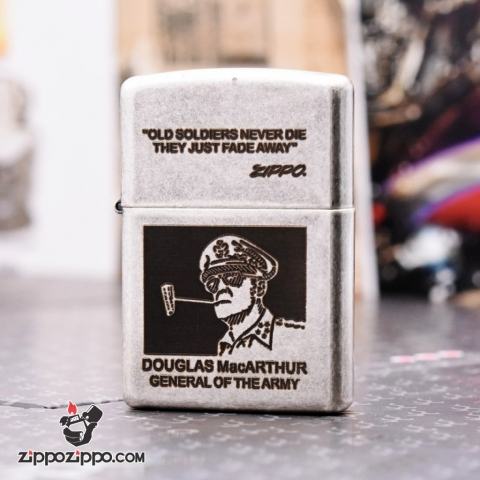 Bật lửa Zippo Chính Hãng Màu Đồng Cổ phiên bản MacArthur