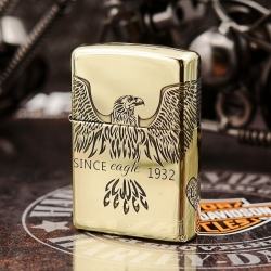 Bật Lửa Zippo Chính Hãng Màu Đồng Khắc hình since eagle Bản Armor - Mã SP:  ZPC1709-169