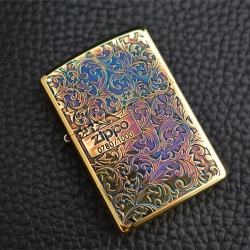 Bật Lửa Zippo Chính Hãng Màu Vàng Đốt Bản Giới Hạn Hoa Văn Arabesque 2 Mặt - Mã SP: ZPC1950