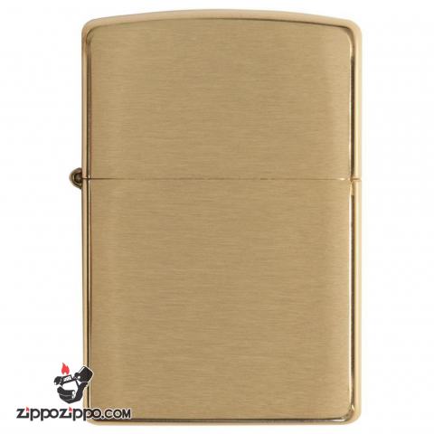 Bật Lửa Zippo Đồng Vàng Vân Xước Ngang - SKU 204B – Zippo Brushed Brass