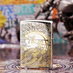 Bật Lửa Zippo Chính Hãng Phiên Bản Armor Chạm Khắc Chim Phượng Hoàng chorme - Mã SP: ZPC1907-167