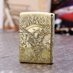 Bật Lửa Zippo Chính Hãng Phiên Bản Armor Chạm Khắc Chim Phượng Hoàng - Mã SP: ZPC1907-169