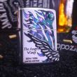 Bật lửa Zippo chính hãng phiên bản giới hạn Hàn Quốc cánh thiên thần Khảm Trai Màu Bạc
