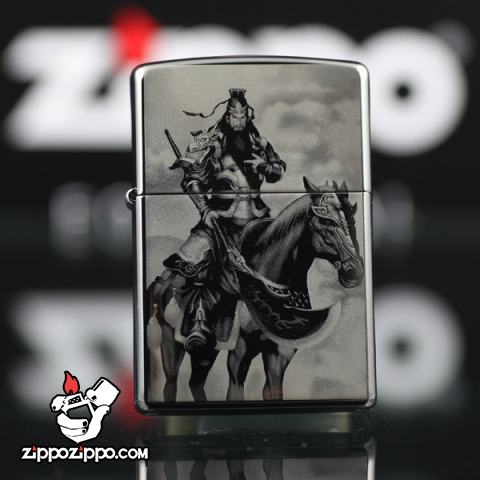 Bật lửa Zippo chính hãng Quan tướng công cưỡi ngựa