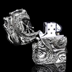 Bật lửa Zippo chính hãng Rồng quấn quanh mắt ngọc tím tinh xảo