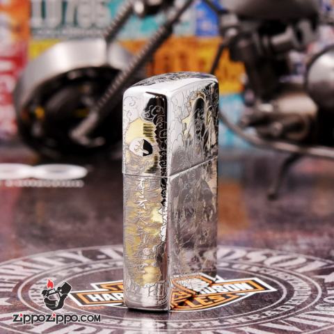 Bật Lửa Zippo Chrome KHắc Hình Quan Vân Trường