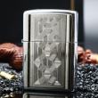 Bật Lửa Zippo Cổ Bóng trắng nổi ô sọc XVI ( 2000 )